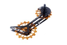 KCNC Gabbia Ruota Puleggia Oversize Bici da Strada per Sram 10s/11s Rosso/Forza in Oro
