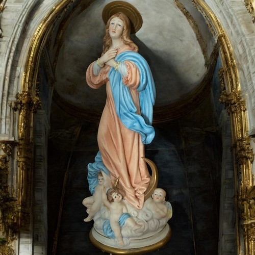 Madonna con angeli ceramica - con,