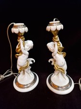  Giuseppe Cappè originale, porcellana Capodimonte " PUTTI CANDELABRO"