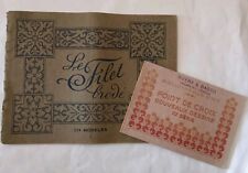 LE FILET BRODE'  CATALOGO CUCITO RICAMO ANNI '20 + DMC Punto A Croce Vintage