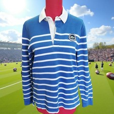 Lacoste Rugby Vintage Righe Blu - Colletto Usurato