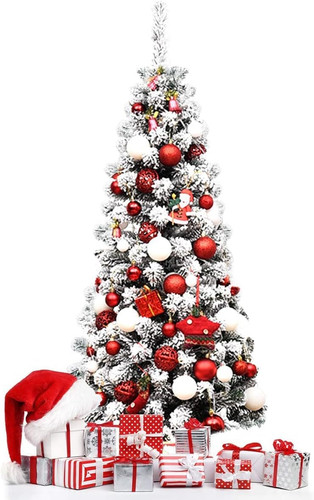 Albero natale innevato - natale,