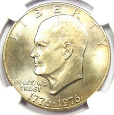 Moneta da 1 dollaro Ike tipo Eisenhower 1976 - certificata NGC MS67 - valore 2.500 dollari!