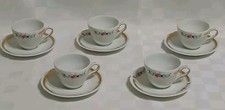 Set Porcellana Bavaria Tirschenreuth – 5 Tazzine + Piattini Vintage Anni ’90 