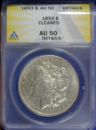 1893 dollaro morgan anacs au50 - dollaro,