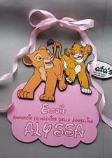 Fiocco Nascita Simba In Legno