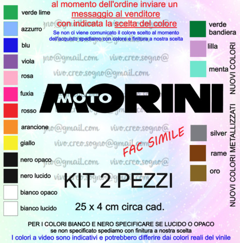Adesivi moto morini coppia - morini,