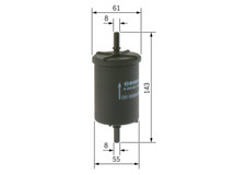 Filtro carburante bosch - filtro, 450