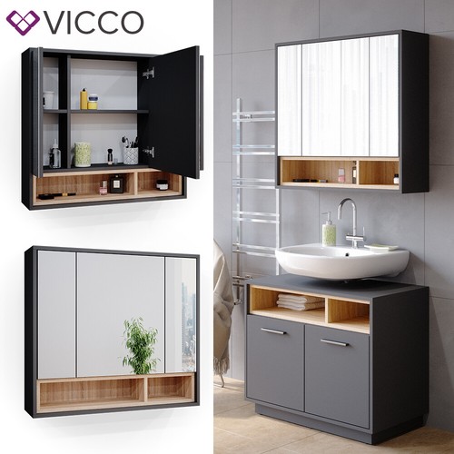 Specchiera con ripiano armadio - con,