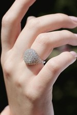 Chevalier tondo pavè in argento 925 con zirconi bianchi