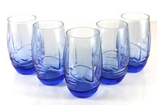 SET 5 BICCHIERI BLU VINTAGE