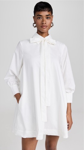 Abito camicia bianco - bianco, fiocco