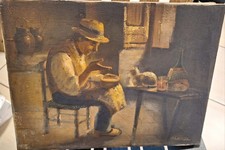 Dipinto Ad Olio Su Tela Antico