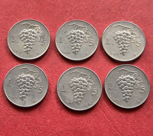 Lotto monete lire - monete, uva