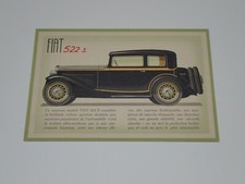 BROCHURE DEPLIANT PROSPEKT FIAT 522 S 1932 FRANCESE (T22)