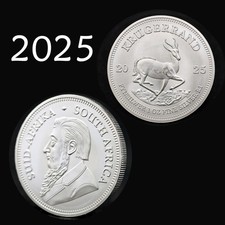 Moneta argento 2025 Krugerrand 1 oz 999 1 rand Sudafrica 999