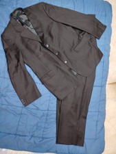 Completo Elegante Loro Piana Taglia XL Colore Nero Pura Lana Vergine con Gilet