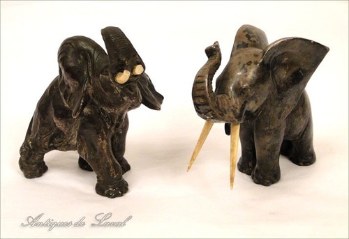 Sculture elefanti metallo - elefanti, in