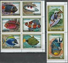 Manama 1972 Pesce Tropicale Natura Marina Fauna Selvatica Set 8v MNH