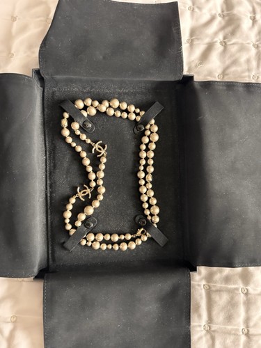 Collana chanel doppio filo - collana,