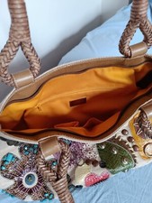 Borsa donna Braccialini Mixed Media Floral Boho  - Vintage Bag 