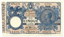 5 LIRE BIGLIETTO DI STATO