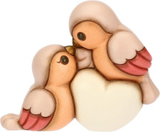 - Coppia Ciuffolotti Con Cuore, Medi - Ceramica - Collezione L'Amore Vola - 11.1