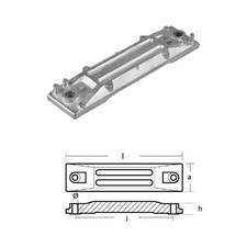 Anodo Placca Honda per 40 50