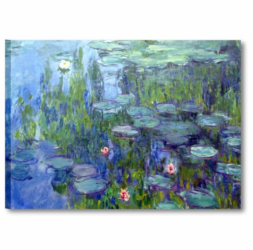 Quadro monet ninfee rosa 70x50 - monet,