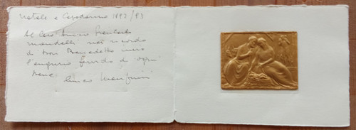 Placchetta bronzo dorato - bronzo,