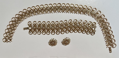 Set gioielli tono - oro, firmato