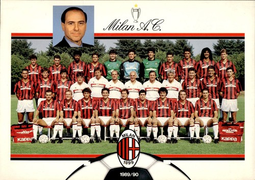Cartolina squadra milan - squadra,