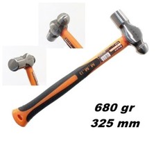 MARTELLO DA CARROZZIERE TESTA TONDA E CILINDRICA E MANICO IN FIBRA 680gr (24 OZ)