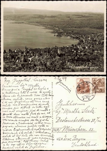 Cartolina treno zoug zugo - cartolina,