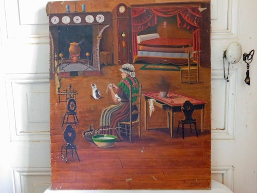 Quadro cabine olio tela - quadro,
