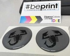 KIT 4 COPRIMOZZO ABARTH RESINATI 3D RILIEVO