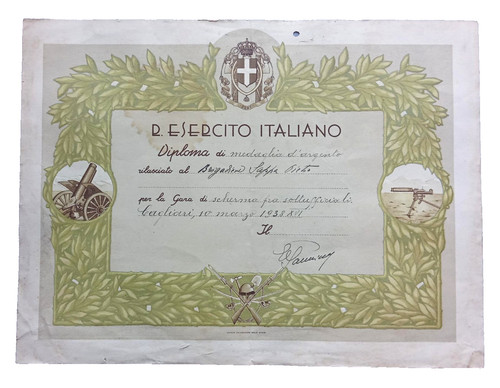 Cagliari 1938 diploma - cagliari,