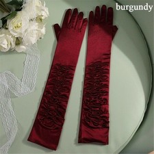 Guanti lunghi donna raso 50 cm