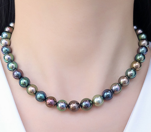 Collana perle pavone - collana, nero