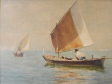 Antonietta FRAGIACOMO (Venezia 1859-1942) Barche nella laguna di Venezia cm32x42