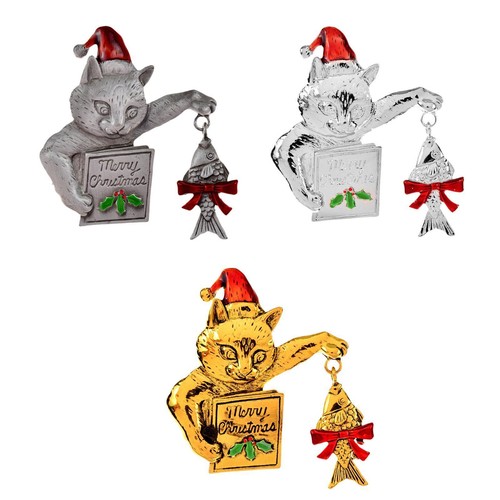 Spilla natale gatto - di,