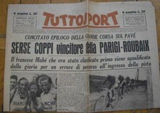 COPPI SERSE VINCE PARIGI ROUBAIX TUTTOSPORT 18/4/1949