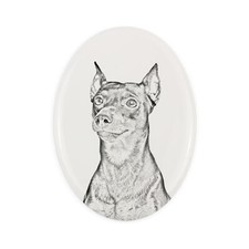 Pinscher tedesco lapide con