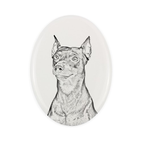 Pinscher tedesco lapide con