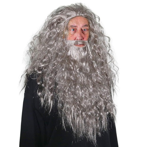 Parrucca barba grigie - grigie,