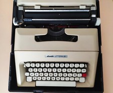 MACCHINA DA SCRIVERE VINTAGE OLIVETTI LETTERA 35 BEIGE CON CUSTODIA ORIGINALE