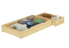 Due cassetti appaiati porta oggetti per i NOSTRI letti 90x200 in Pino 90.10-S4-2