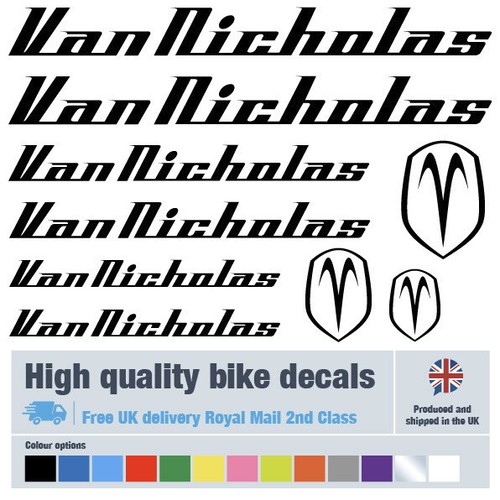Van nicholas bike decals - van,