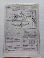 Aspes 50 C 70 Cheyenne 4m 1971 COPIA  Facsimile scheda omologazione DGM