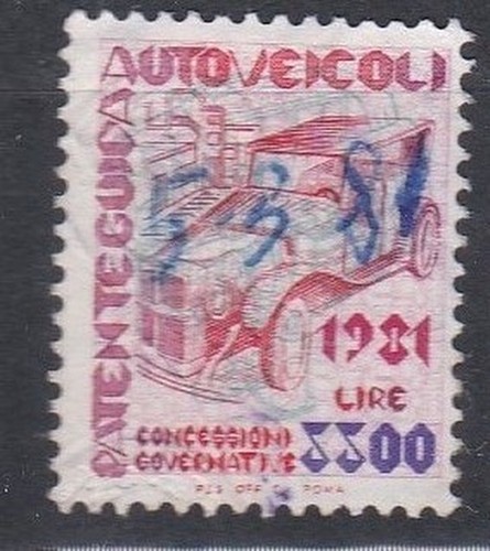 Italia 1981 marca da - marca, bollo